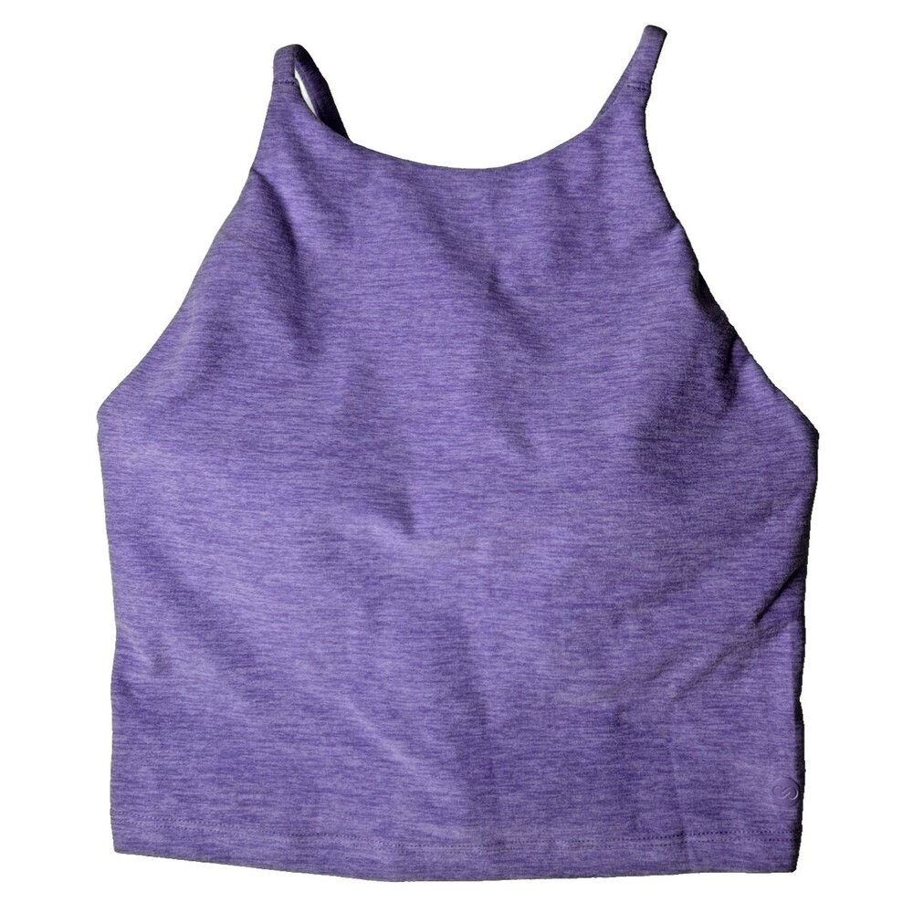 Calia Strappy Sports Bra Lustrlux Purple Heather Athletic Yoga Top Size XS
